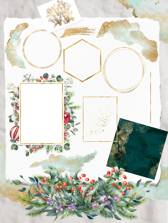 Watercolor Christmas collection in Illustrations - product preview 4