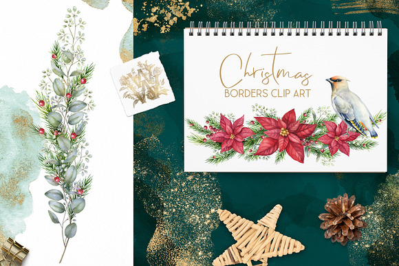 Watercolor Christmas collection in Illustrations - product preview 9