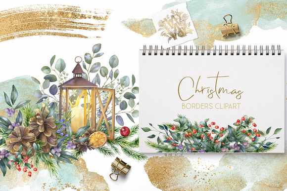 Watercolor Christmas collection in Illustrations - product preview 11