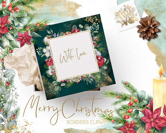 Watercolor Christmas collection in Illustrations - product preview 13