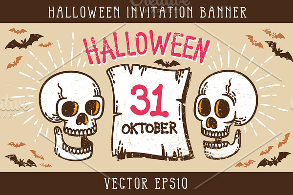 Halloween Invitation Banner