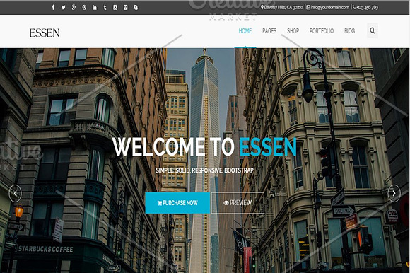 ESSEN - Responsive Website Template in Bootstrap Themes - product preview 3