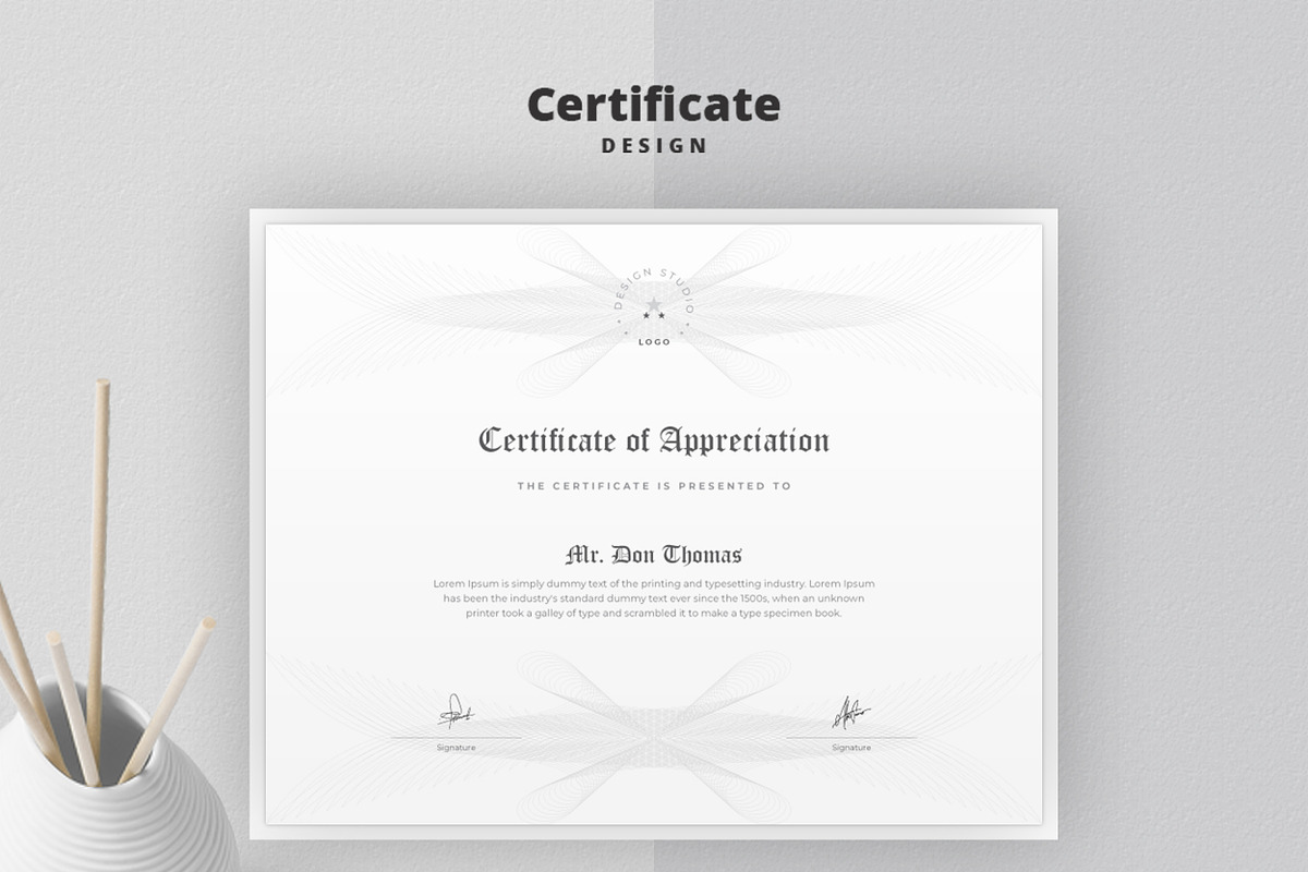 Certificate Template in Stationery Templates - product preview 8