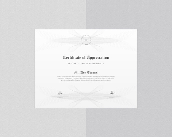 Certificate Template in Stationery Templates - product preview 3