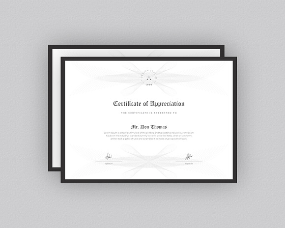 Certificate Template in Stationery Templates - product preview 4