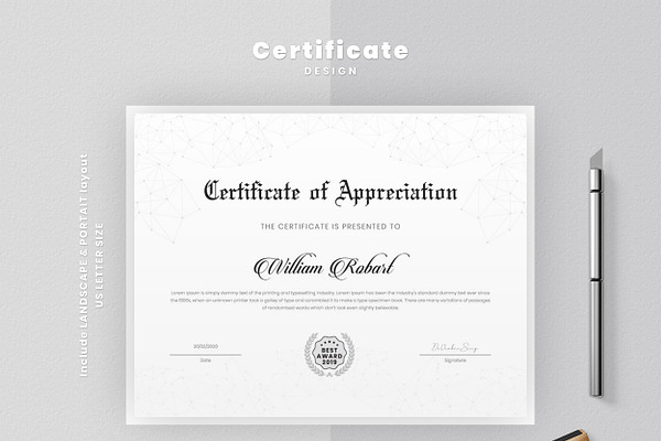 Minimal Certificate Template