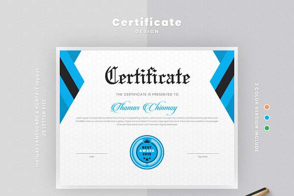 Modern Certificate Template