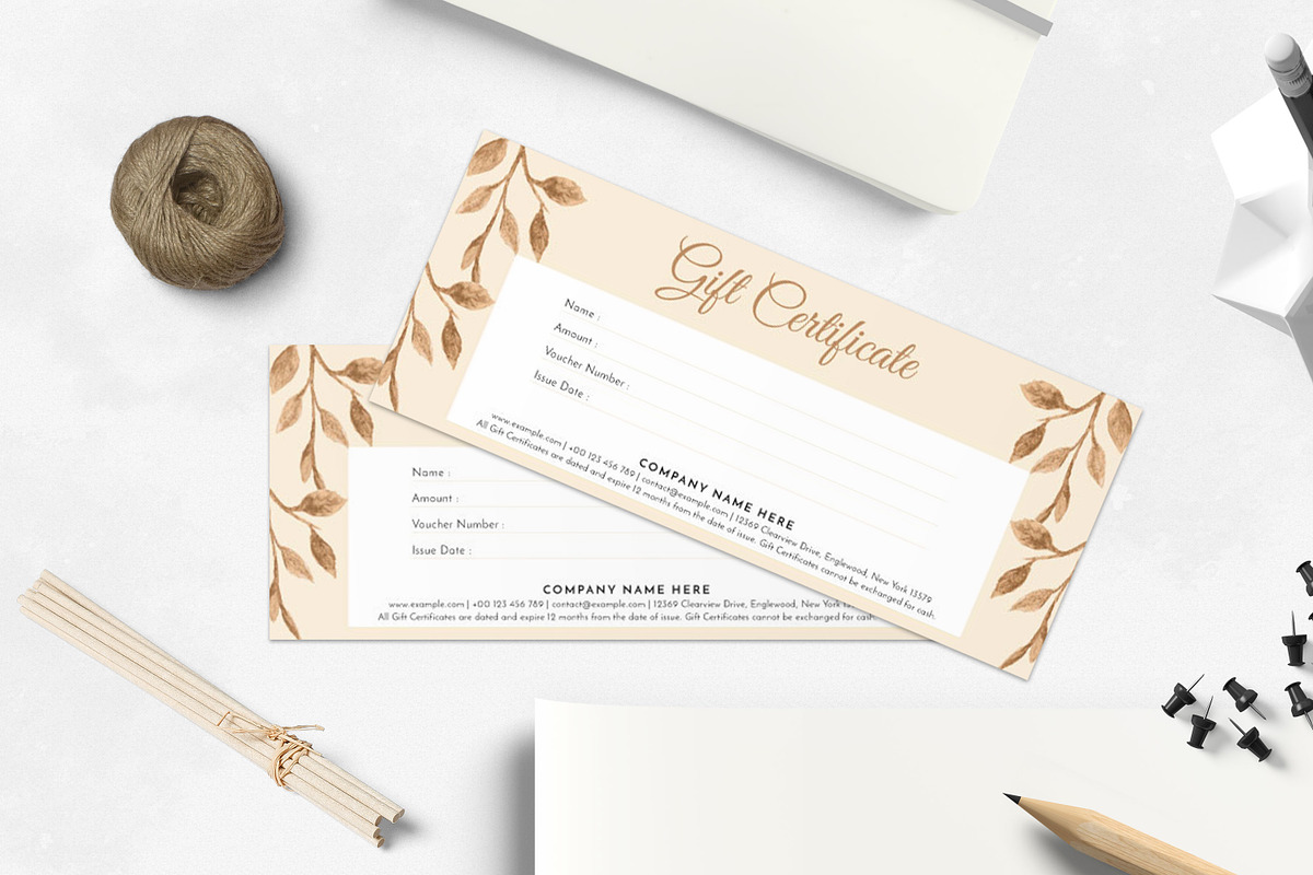 Gift Certificate Template in Postcard Templates - product preview 8