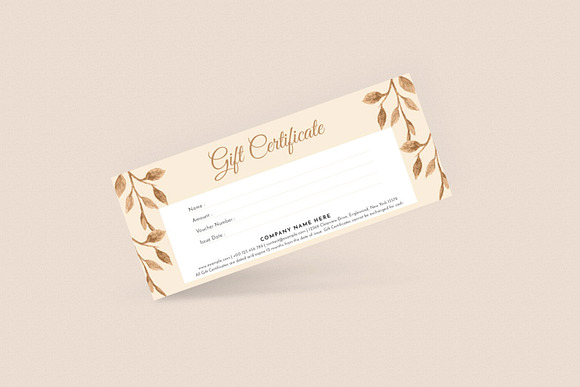 Gift Certificate Template in Postcard Templates - product preview 1