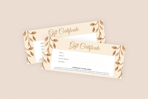 Gift Certificate Template in Postcard Templates - product preview 2