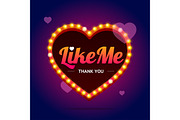 Like Me Thanks Social Media Concept.