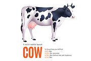 Cow Realistic Set