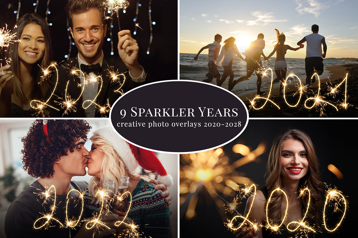 Sparkler Years photo overlays in Add-Ons - product preview 8