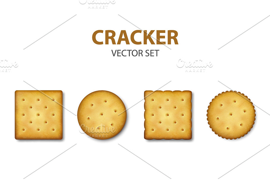 Cracker. Vector set.