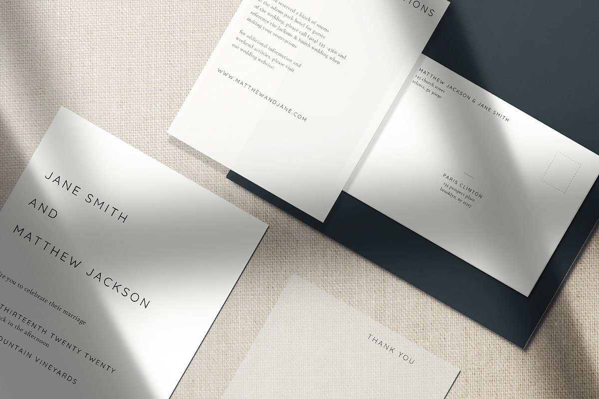 Modest Wedding Invitation Template in Wedding Templates - product preview 8