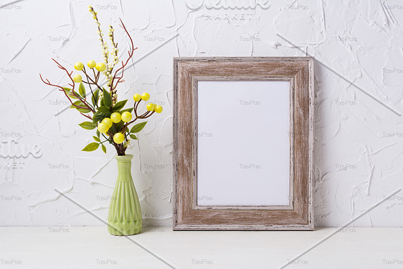 Rustic wooden frame mockup in Mockup Templates - product preview 3