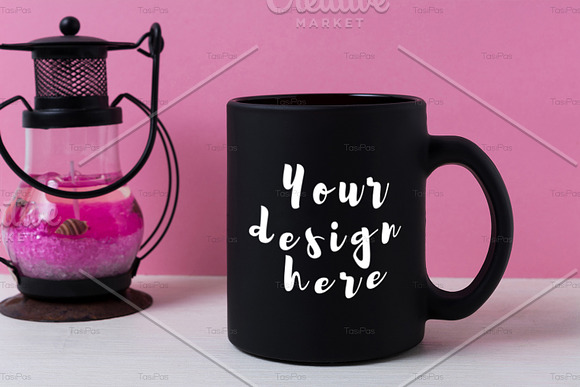 Coffee mug mockup with lantern in Mockup Templates - product preview 3
