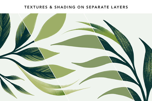 Greenery Foliage & Invite layouts in Illustrations - product preview 4