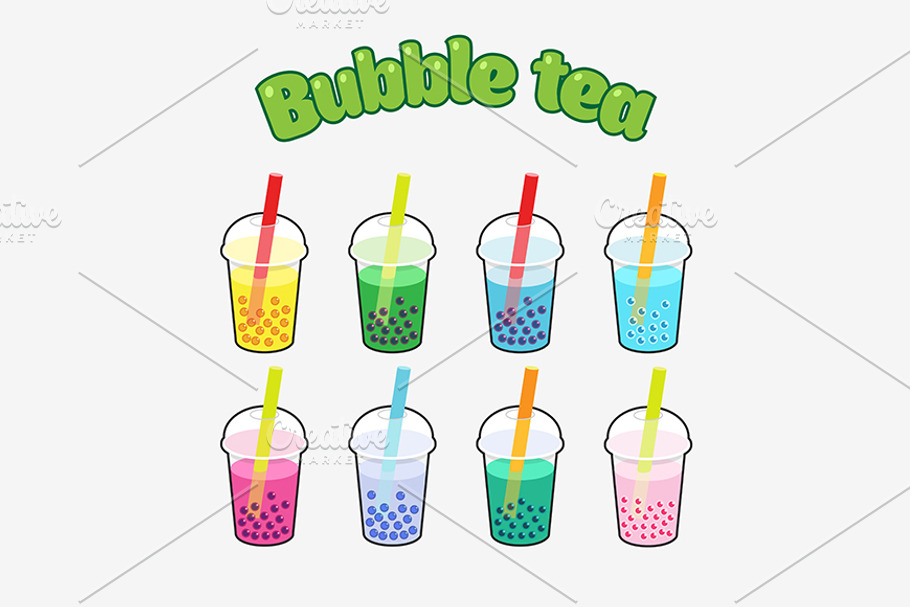 Bubble Tea icon set