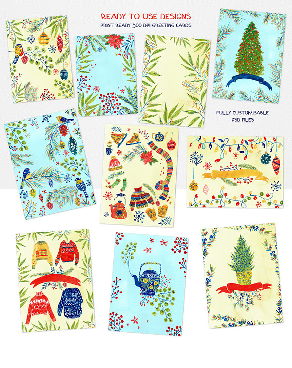 Watercolour Winter Rainbow in Illustrations - product preview 3