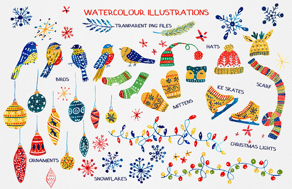 Watercolour Winter Rainbow in Illustrations - product preview 5