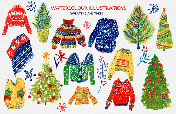Watercolour Winter Rainbow in Illustrations - product preview 6