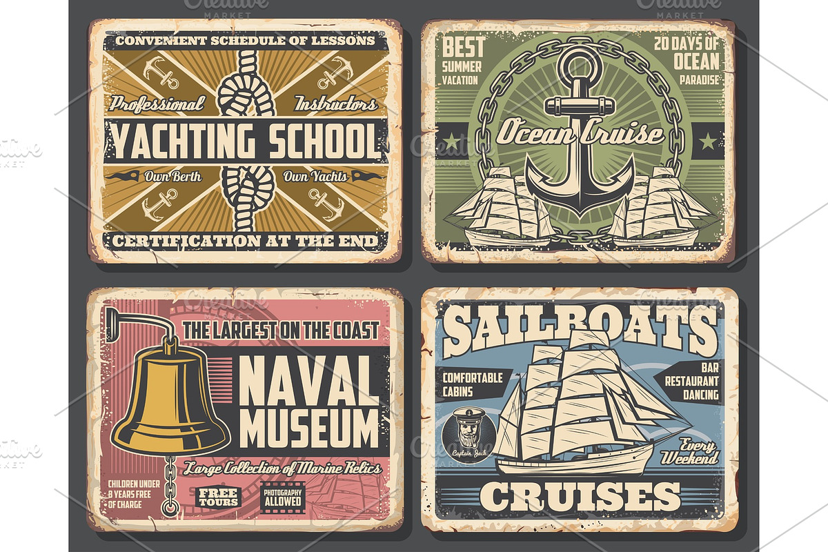 Nautical and marine banners in Illustrations - product preview 8