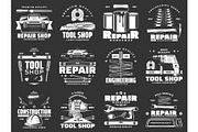 Repair, DIY tool, toolbox icons