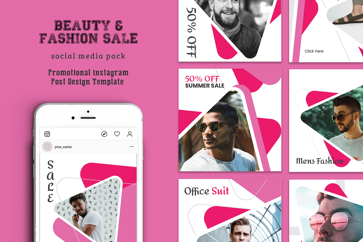 Beauty & Fashion Social Media Pack in Instagram Templates - product preview 8