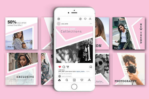 Beauty & Fashion Social Media Pack in Instagram Templates - product preview 2