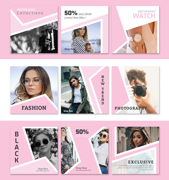Beauty & Fashion Social Media Pack in Instagram Templates - product preview 4