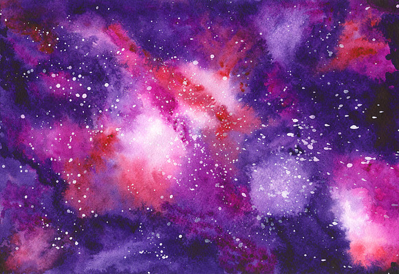 Space Watercolor clipart in Illustrations - product preview 10