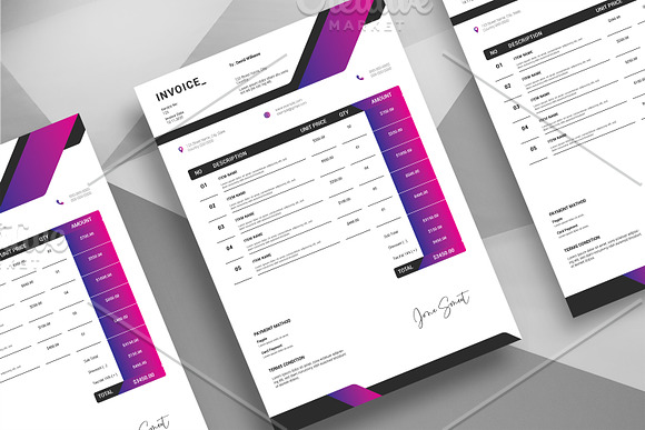 Invoice V14 in Stationery Templates - product preview 2