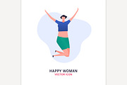 Jumping woman icon