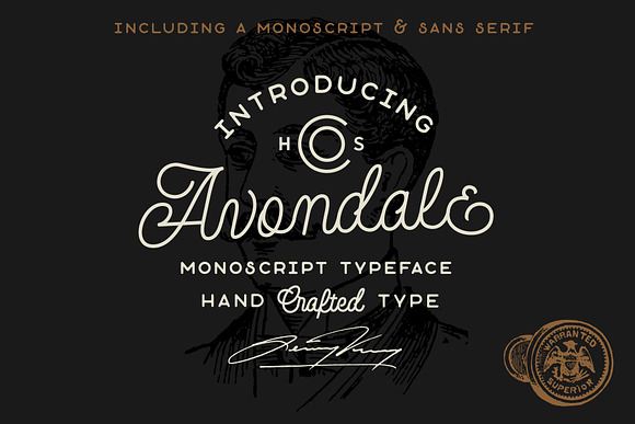 Avondale - Monoline Font DUO in Display Fonts - product preview 7
