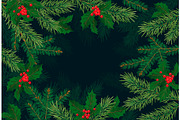 Christmas tree branches, background