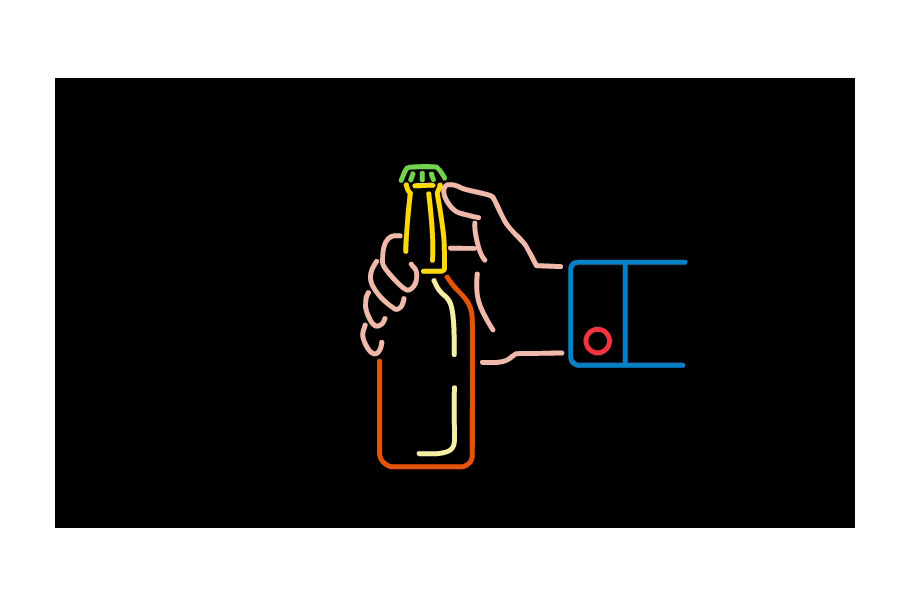 Animation Hand Opening Beer Bottle