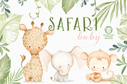 Safari Baby Animals Watercolor Set