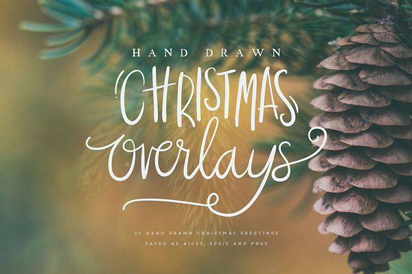 Hand Drawn Christmas Overlays