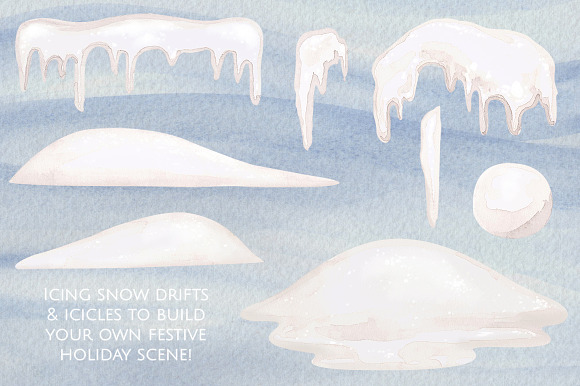 Gingerbreadland Watercolor Set in Illustrations - product preview 3