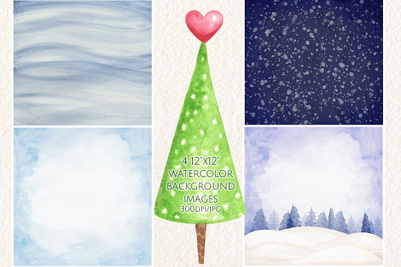 Gingerbreadland Watercolor Set in Illustrations - product preview 4