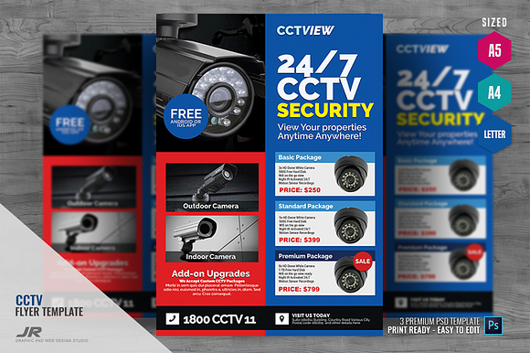 CCTV Package Deal Flyer in Flyer Templates - product preview 3