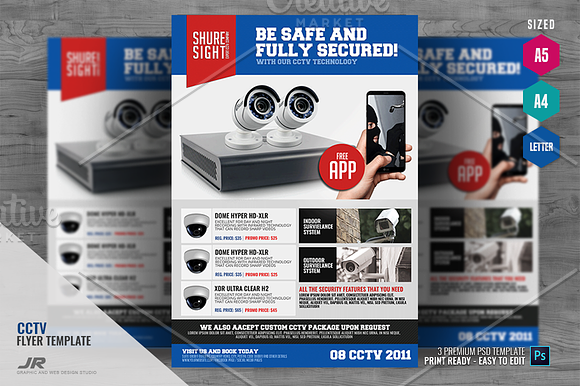 CCTV Promotional Flyer in Flyer Templates - product preview 3