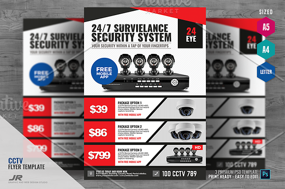 CCTV Promotional Product Flyer in Flyer Templates - product preview 3
