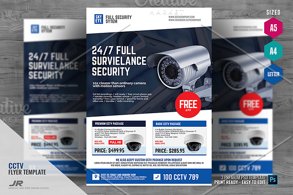 Surveillance Camera Shop Flyer in Flyer Templates - product preview 3