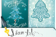 Two winter xmas cards
