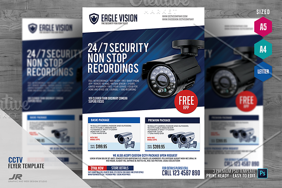 CCTV Shop Flyer in Flyer Templates - product preview 3