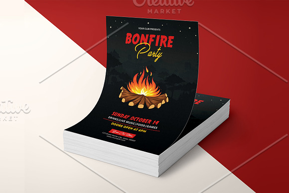 Bonfire Party Flyer Template V1089 in Flyer Templates - product preview 3