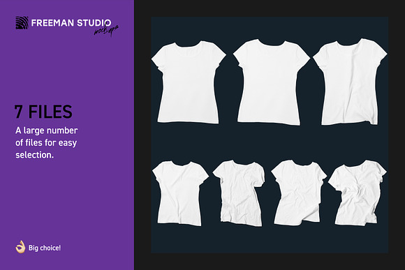 Girl's U-Neck T-Shirt Mock-Up in Mockup Templates - product preview 2