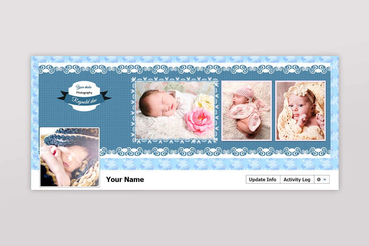 New born facebook timeline cover in Facebook Templates - product preview 8